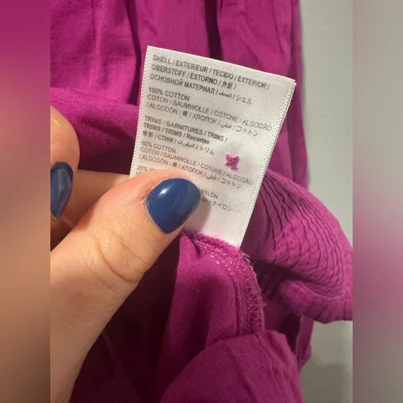 Farm Rio x Anthropologie Kelsie Peasant Blouse Size Small - Picture 6 of 7